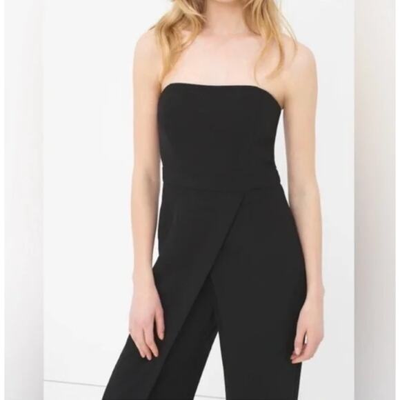 New! White‎ House Black Market Convertible Strapless Split-Leg Jumpsuit, size 4P - Picture 2 of 14